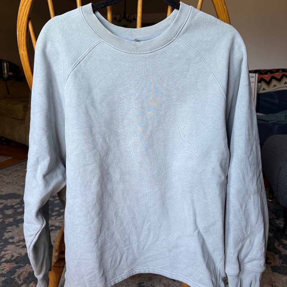 VUORI Restore Oversized Crew Neck Sweatshirt, Light Cloud Blue, size XL